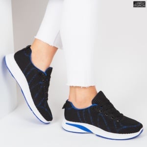 Pantofi Sport ''WE Fashion 352-2 Black R.Blue'' - Img 6