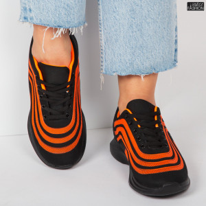 Pantofi Sport ''WE Fashion 8815D Black Orange'' - Img 3