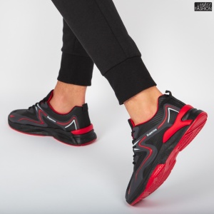 Pantofi Sport "WE Fashion B96-2 Black Red'' - Img 4