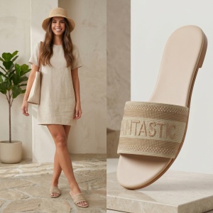 Papuci ''ABC H-170 Beige''