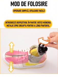 Calapod ajustabil pentru alungirea si lățimea încălțămintei "SuperFashion 6-10 Black Pink" - Img 9