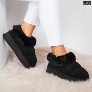 Cizme scurte Dama tip UG "YiYi Fashion BK-101 Black" - Img 6