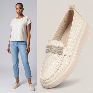 Pantofi ''ALD Fashion HQ-30-126 Beige"