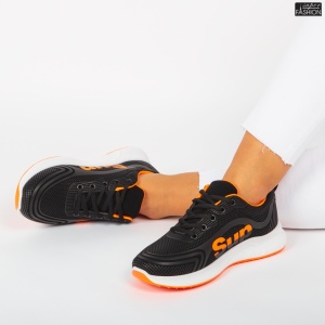 Pantofi Sport "888 Shoes 9588-6 Black Orange" - Img 8
