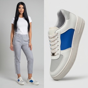 Pantofi Sport ''ABC QSN21-7 White Blue''