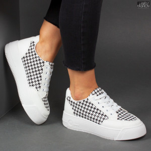 Pantofi Sport "Dion F07 White Black"