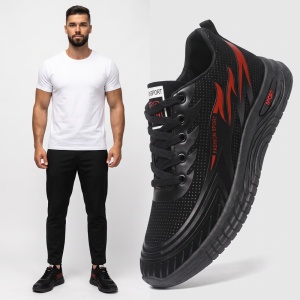 Pantofi sport "SuperFashion 6-47 Black Red''