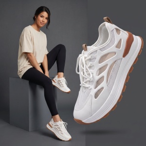 Pantofi sport "SuperFashion 6-6 White Brown"