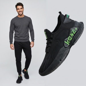Pantofi Sport "SuperFashion HTMS-95 Black Green"