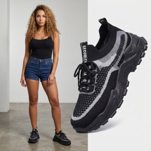 Pantofi sport "SuperFashion HTWM-001 Black"