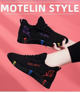 Pantofi sport "SuperFashion HTWM-3 Black Red" - Img 6