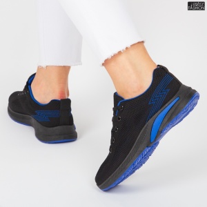 Pantofi Sport ''WE Fashion 353-2 Black R.Blue'' - Img 4