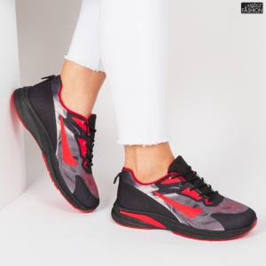 Pantofi Sport ''WE Fashion 390-2 Black Red''