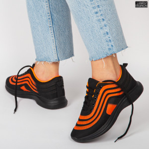 Pantofi Sport ''WE Fashion 8815D Black Orange'' - Img 4
