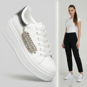Pantofi Sport ''YiYi BK-115 White Silver"