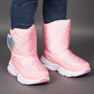 Cizme îmblănite copii ''Apawwa HD04 Pink'' - Img 2
