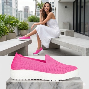 Espadrile ''ALD Fashion HQ1052-277 Fuchsia" - Img 3