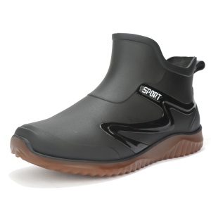 Ghete ploaie "SuperFashion 6-40 Black Brown'' - Img 3