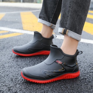 Ghete ploaie "SuperFashion 6-40 Black Red'' - Img 2