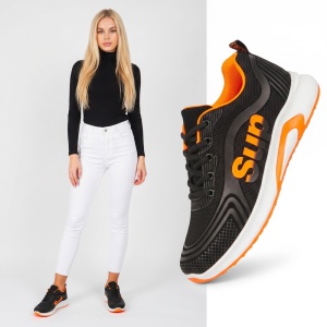 Pantofi Sport "888 Shoes 9588-6 Black Orange" - Img 2