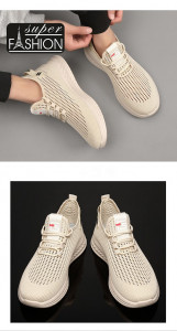Pantofi Sport "SuperFashion HTMS-002 Beige" - Img 4