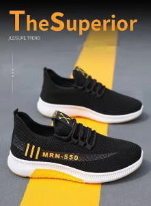 Pantofi Sport "SuperFashion HTMS-17 Black Yellow" - Img 4