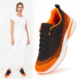Pantofi Sport ''WE Fashion 350-2 Black Orange''