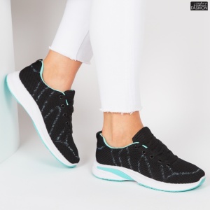 Pantofi Sport ''WE Fashion 352-2 Black Green'' - Img 6
