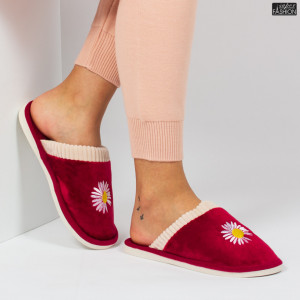 papuci de casa dama cu imprimeu floral