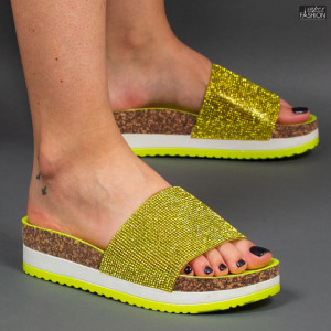papuci dama neon