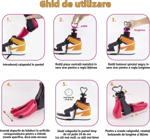 Calapod ajustabil pentru alungirea si lățimea încălțămintei "SuperFashion 6-10 Black Pink" - Img 13