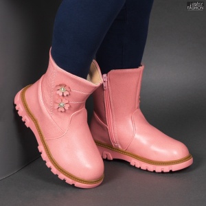 Cizme îmblănite copii ''BAO SPORT A-2 Pink''