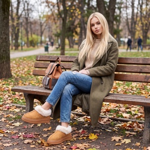 Cizme scurte Dama tip UG "Se7.en L113 Camel" - Img 2