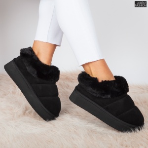 Cizme scurte Dama tip UG "YiYi Fashion BK-101 Black" - Img 8