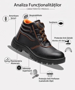 Ghete Protecție "SuperFashion 6-33 Black Orange" - Img 3