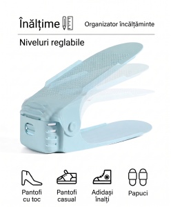 Organizator încălțăminte reglabil "SuperFashion 6-34 Blue" - Img 3