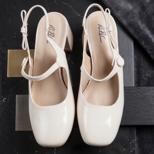 Pantofi ''ABC Fashion 140-2 Off White" - Img 5