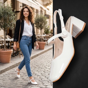 Pantofi ''ABC Fashion 140-2 Off White"