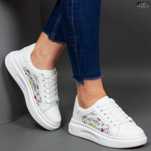 pantofi sport dama albi