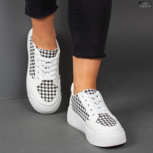 Pantofi Sport "Dion F07 White Black" - Img 3