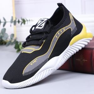 Pantofi Sport "SuperFashion HTMS-222 Black Yellow" - Img 4