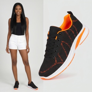 Pantofi Sport ''WE Fashion 352-2 Black Orange''