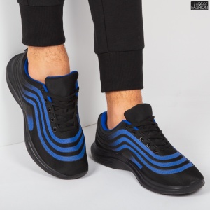 Pantofi Sport "WE Fashion 8815B Black R. Blue'' - Img 3