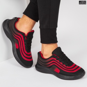 Pantofi Sport "WE Fashion 8815B Black Red''