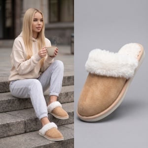 Papuci de Casa "Se7.en 42805-13 Beige"