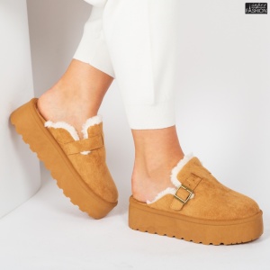 Cizme scurte Dama tip UG "Lavy Fashion SL-A15 Camel" - Img 2