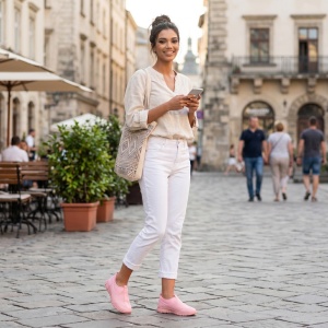 Espadrile ''ALD Fashion HQ-23-92 Pink" - Img 5