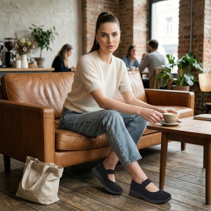 Espadrile ''ALD Fashion HQ-39-176 Black" - Img 2