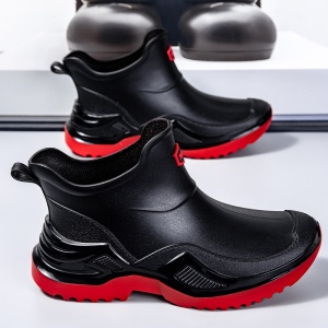 Ghete ploaie "SuperFashion 5-25 Black Red'' - Img 3