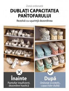 Organizator încălțăminte reglabil "SuperFashion 6-34 Gray" - Img 6